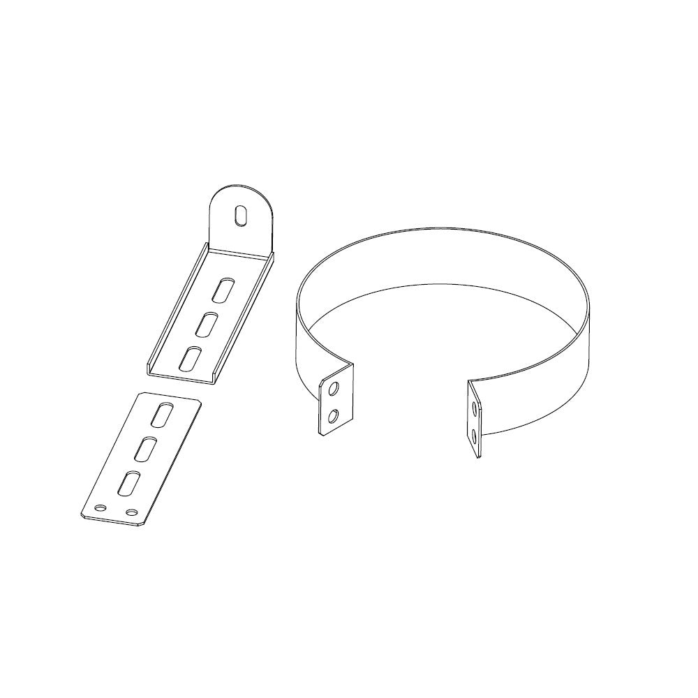 Collare registrabile per stufa a legna, diametro 150mm