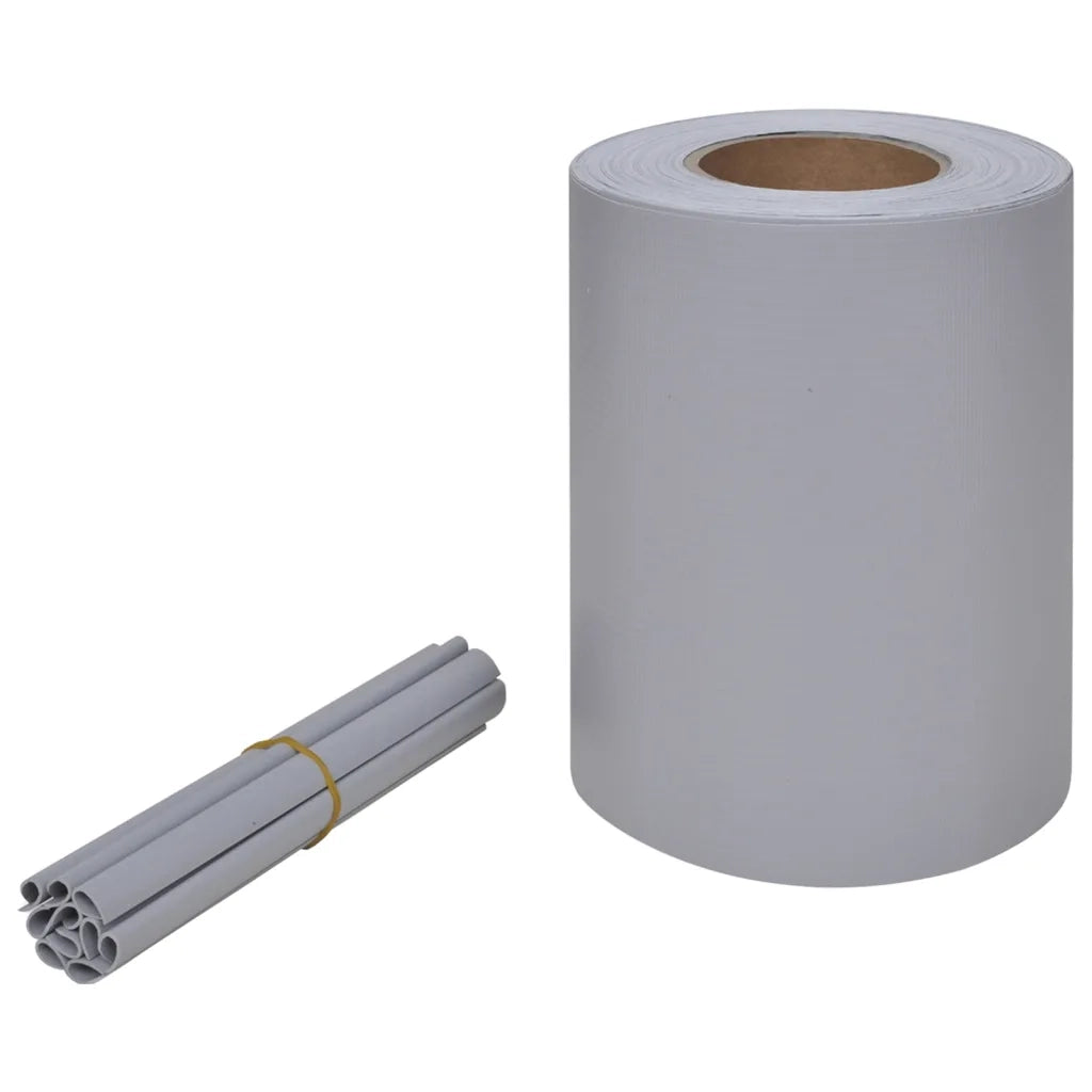 Recinzione Frangivento da Giardino PVC 70x0,19 m Grigio Chiaro 41619