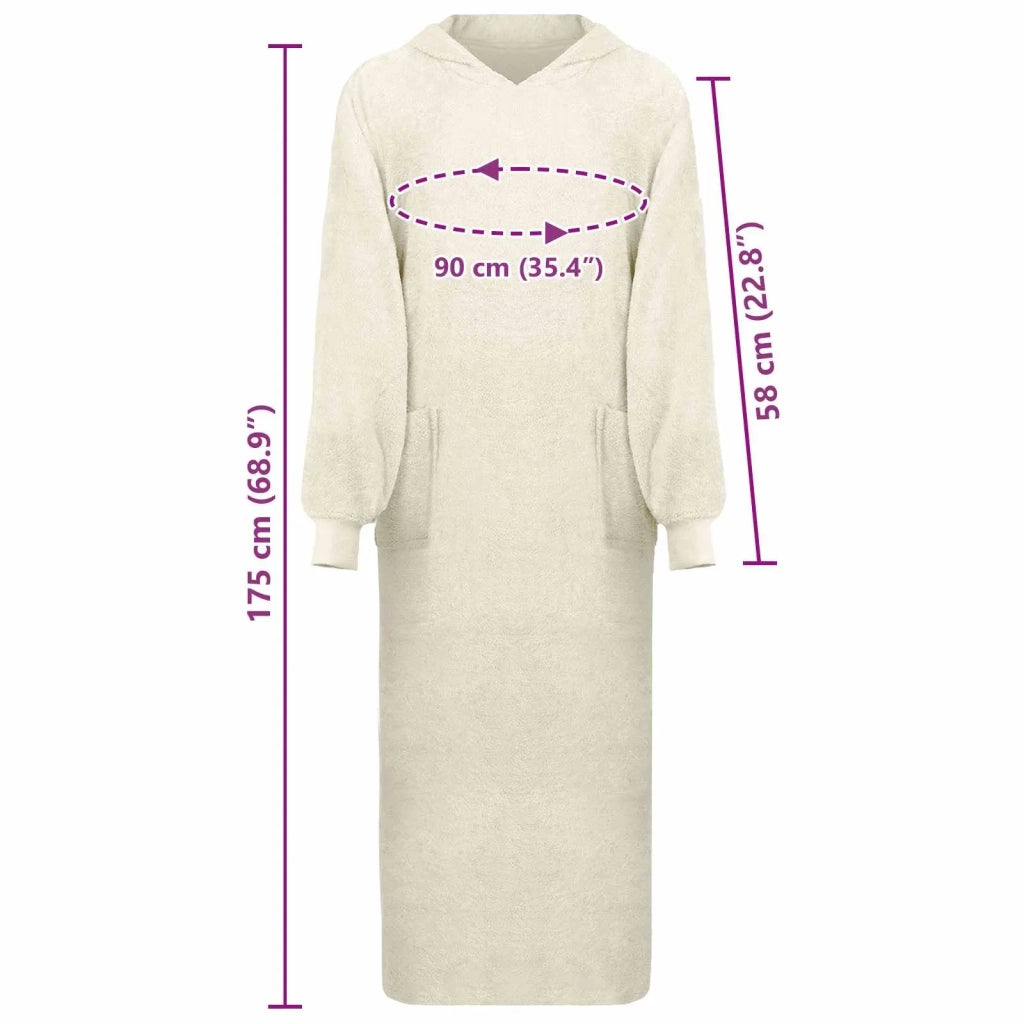 Felpa coperta KINN Crema XXL Cotone 4100885