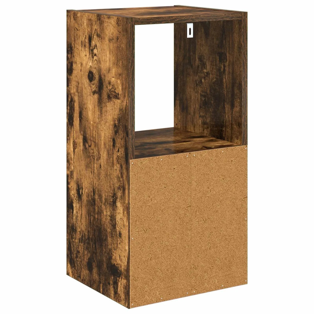Comodino con cassetto 2 pcs Rovere fumé 30,5 x 27 x 59,5 cm 8000621