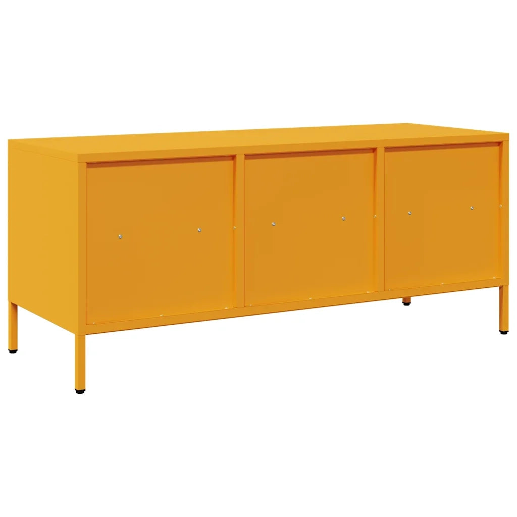 Mobile TV-Credenza TV-Console TV Giallo Senape 101,5x39x43,5 cm in Acciaio 538347