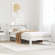 Giroletto con Testiera Bianco 75x190 cm Legno Massello di Pino 3306773