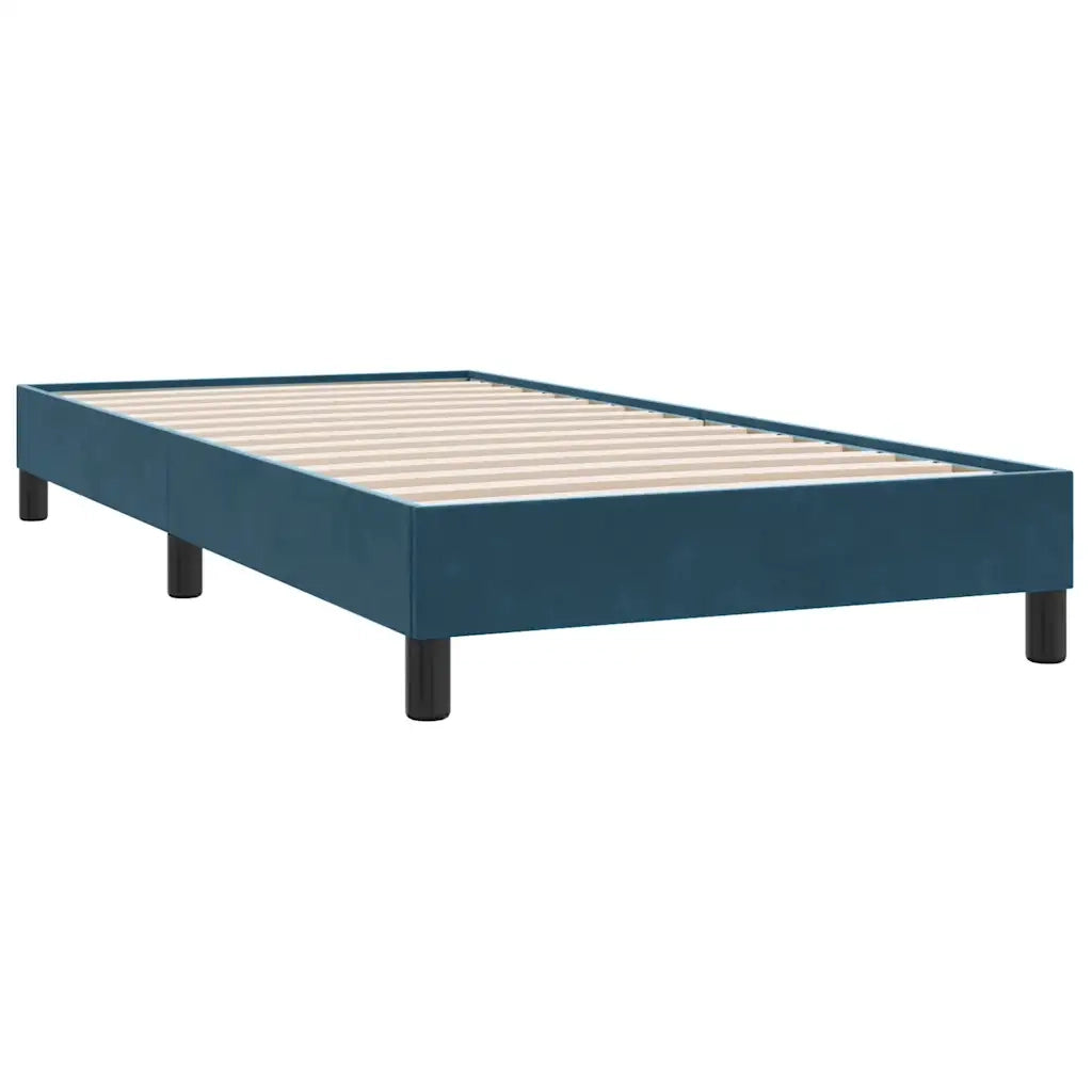 Giroletto senza Materasso-Struttura Letto Blu Scuro 90x210 cm in Velluto