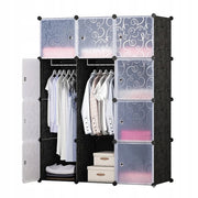 Armadietto con 12 cassetti, modulare e compatto, stile Box.