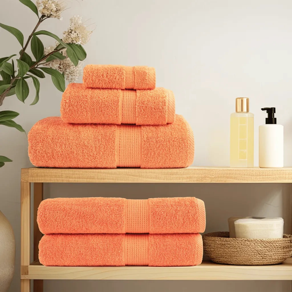 Asciugamani Premium SOLUND 2 pz | Teli per bagno Arancione 30x30 cm 600 g/m2