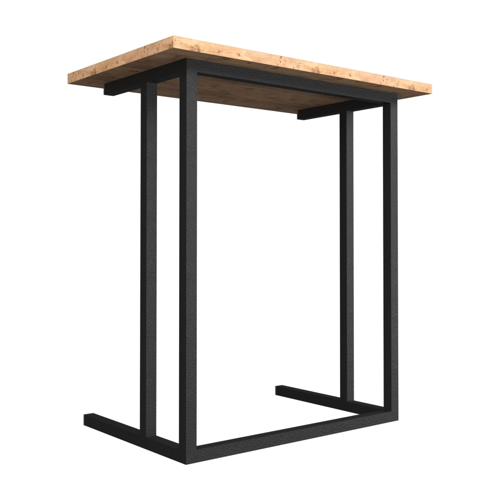 Tavolino Laterale 'Högsby' Tavolino Basso con Piano di Appoggio per Notebook Consolle da Divano - Effetto Rovere [en.casa]