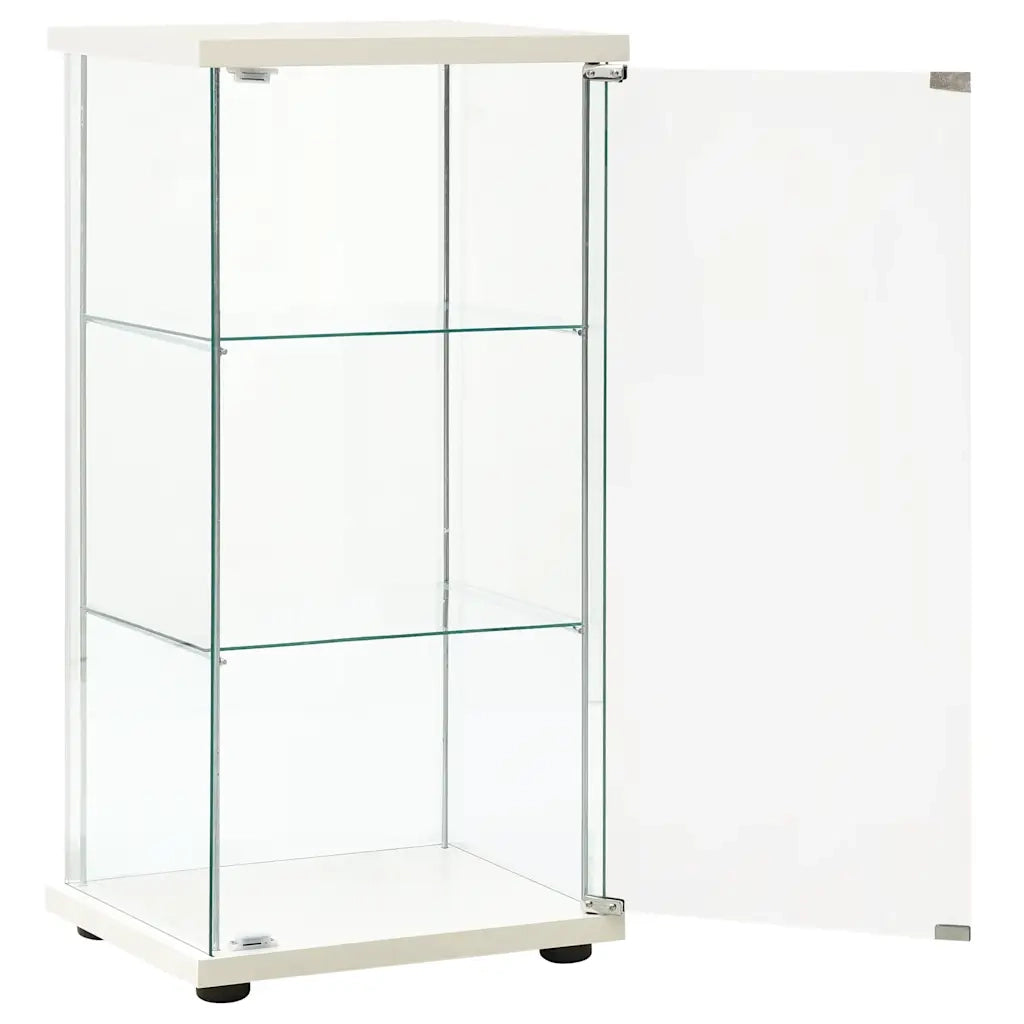 Armadietto Portaoggetti in Vetro Temperato Bianco 322797