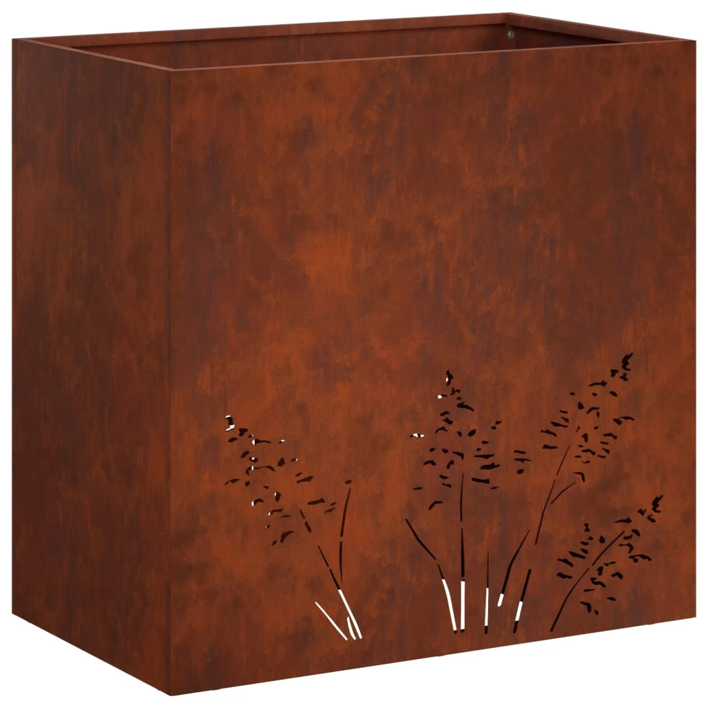 Vaso da giardino 2 pz Ruggine 50 x 30 x 49 cm Acciaio Corten 8005819