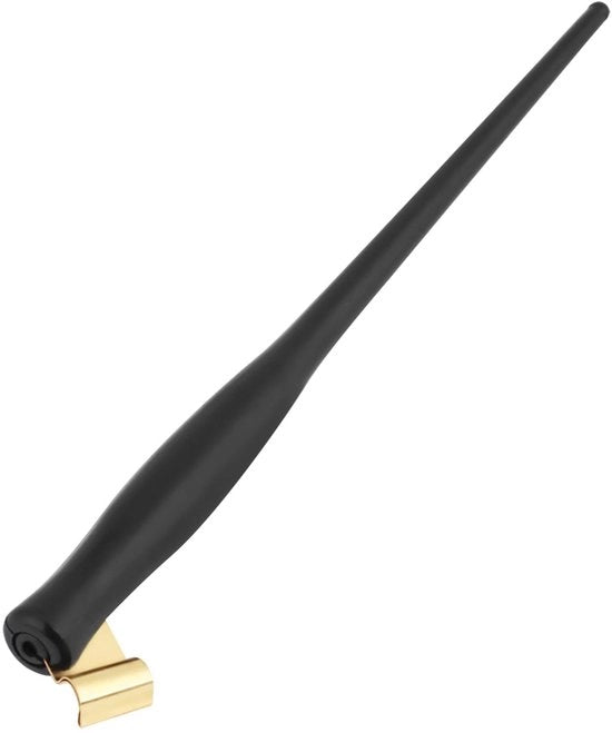 Penmanicchio per calligrafia - Supporto per penna - Fendinebbia metallica rimovibile - Nero - Per calligrafia inglese - Adatto per disegnare e scrivere