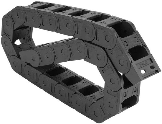 100 Cm - 25 x 38 Mm Lungo - Nero Nylon - Aperto su entrambi i lati - Cavo a Nastro - Catena di Sospensione - Macchina di Fresatura CNC - Attrezzi.