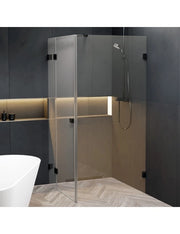 Grande cabina doccia angolare destra SCANDIC NXT 203 RIHO 180x90 x200cm con cerniera nera