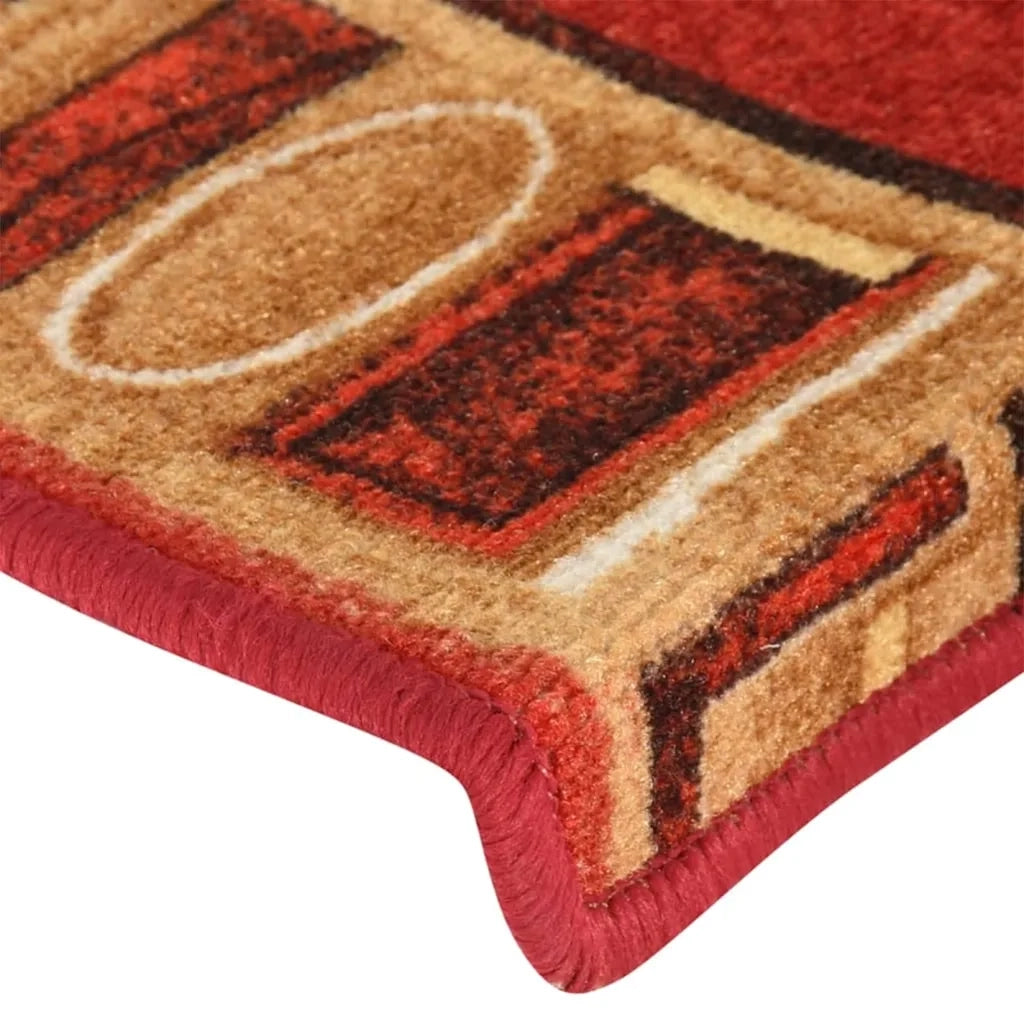 Tappetini per Scale Autoadesivi 5 pz | Gradini per Scale 65x21x4 cm Rossi