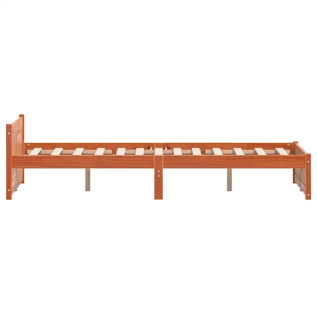 Struttura del letto-Giroletto Marrone cerato 205,5 x 205,5 x 51 cm
