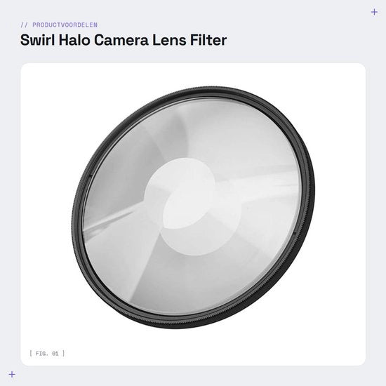 Filtro per lenti con effetto speciale Halo - Vetrata ottica - Riflessione ridotta grazie a doppia applicazione - Accessori fotografici - Custodia di trasporto - Panno di pulizia