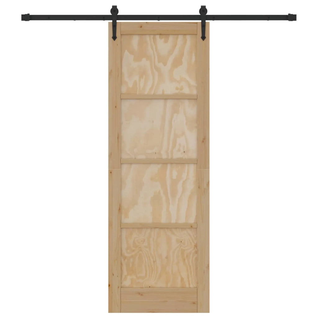 Porta scorrevole ORKDAL Naturale e Nero 73,5 x 211 cm 3445576