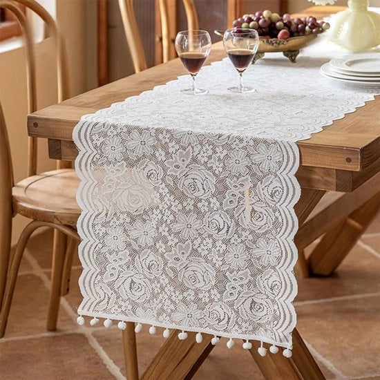 Tavolo da pranzo elegante a retro stile - Ideale per matrimoni - compleanni - cena in famiglia - tessuto di cotone - design sofisticato - tovaglia da tavola