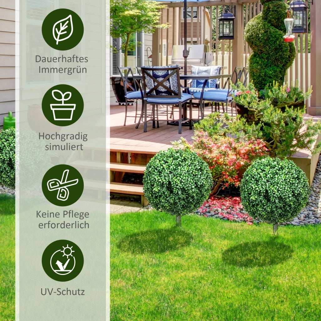 Buxus Artificiale Set 2 Pezzi ¨C zephmum ¨C 70 cm Verde