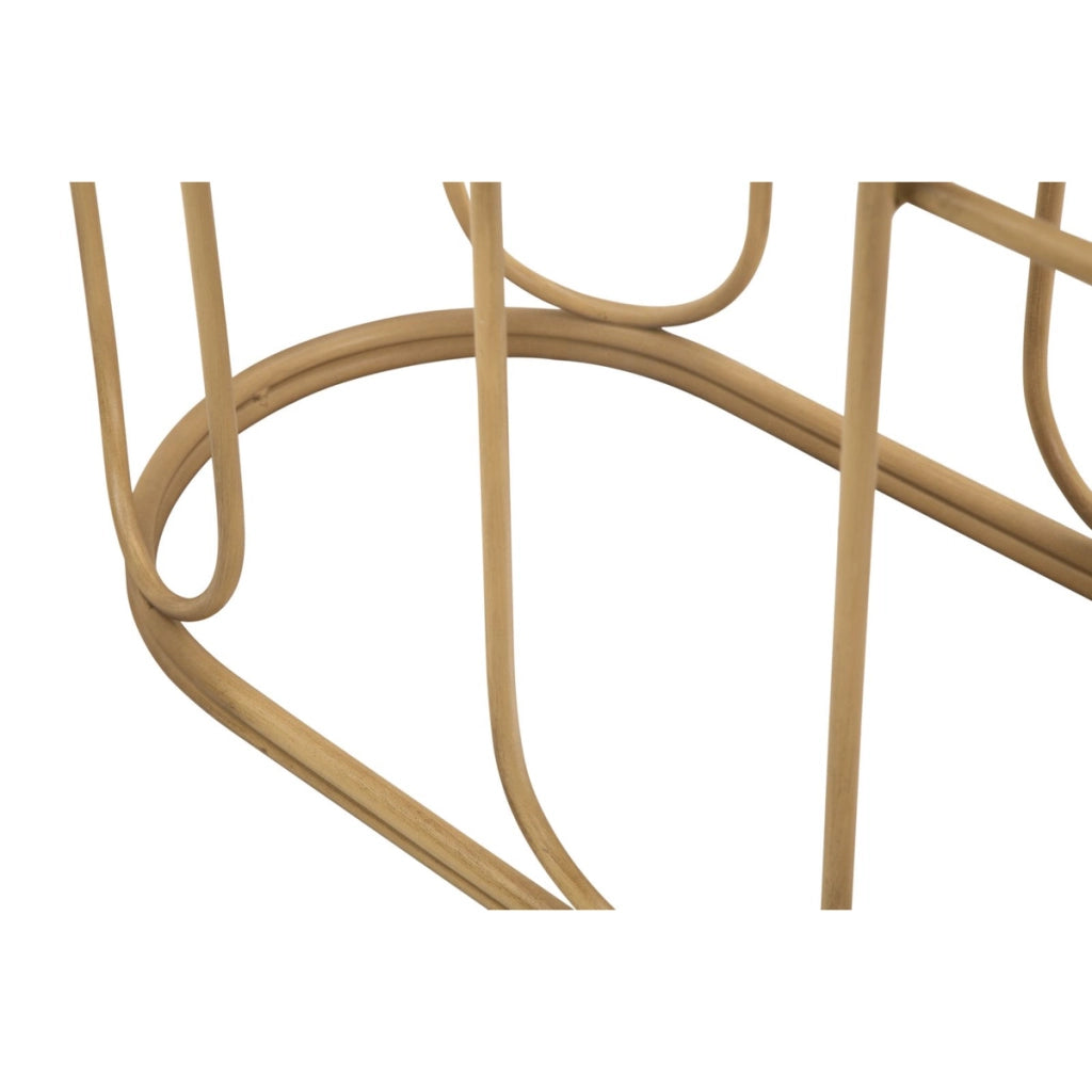 Console Samui in ferro e rattan naturale — 110x32x77 cm