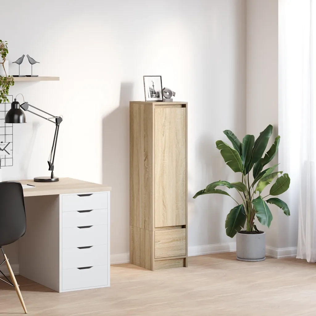 Credenza-Buffet-Armadio da cucina Rovere Sonoma 29,5x34x119,5 cm in Legno Multistrato