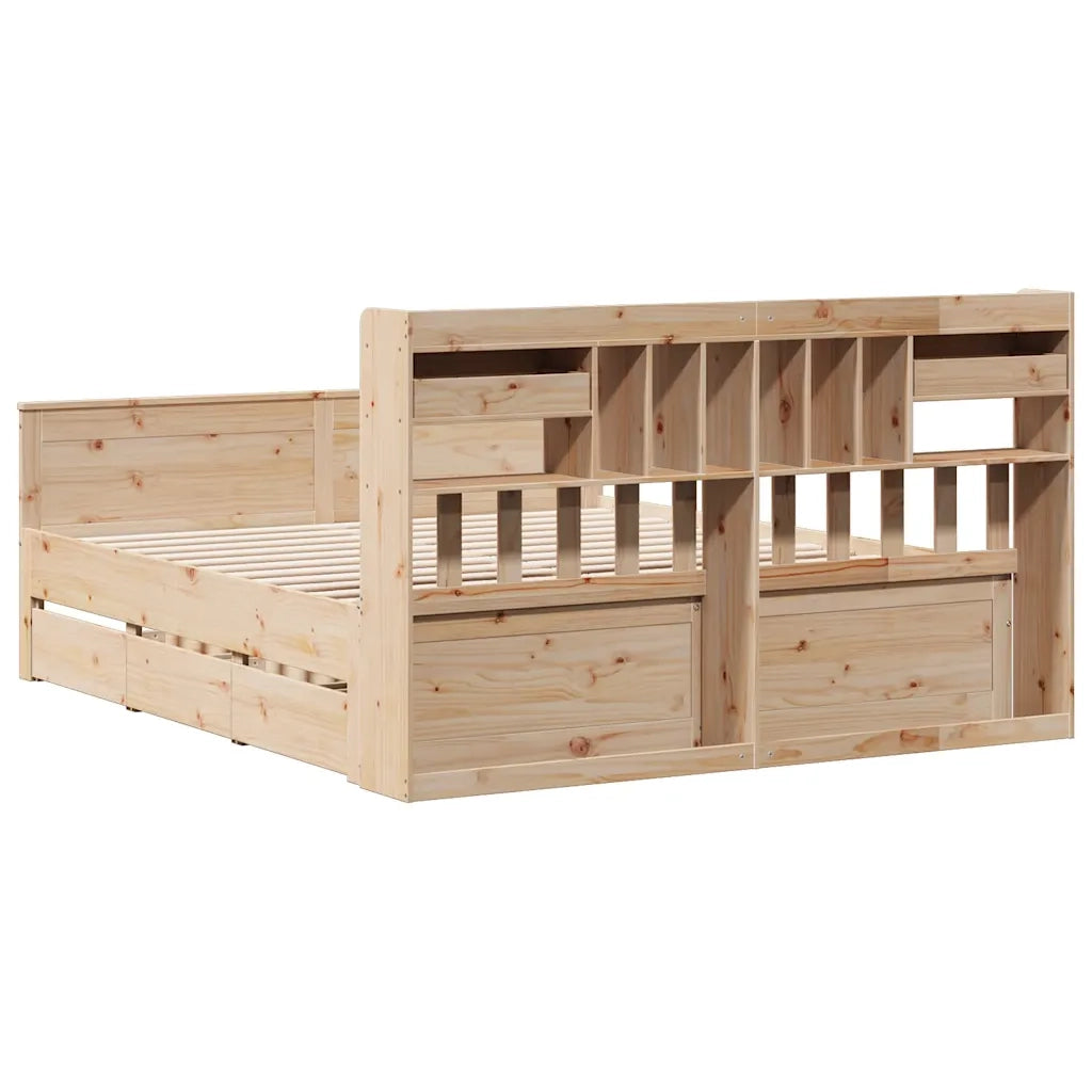 Letto Libreria senza Materasso 180x200 cm in Legno di Pino 3308912