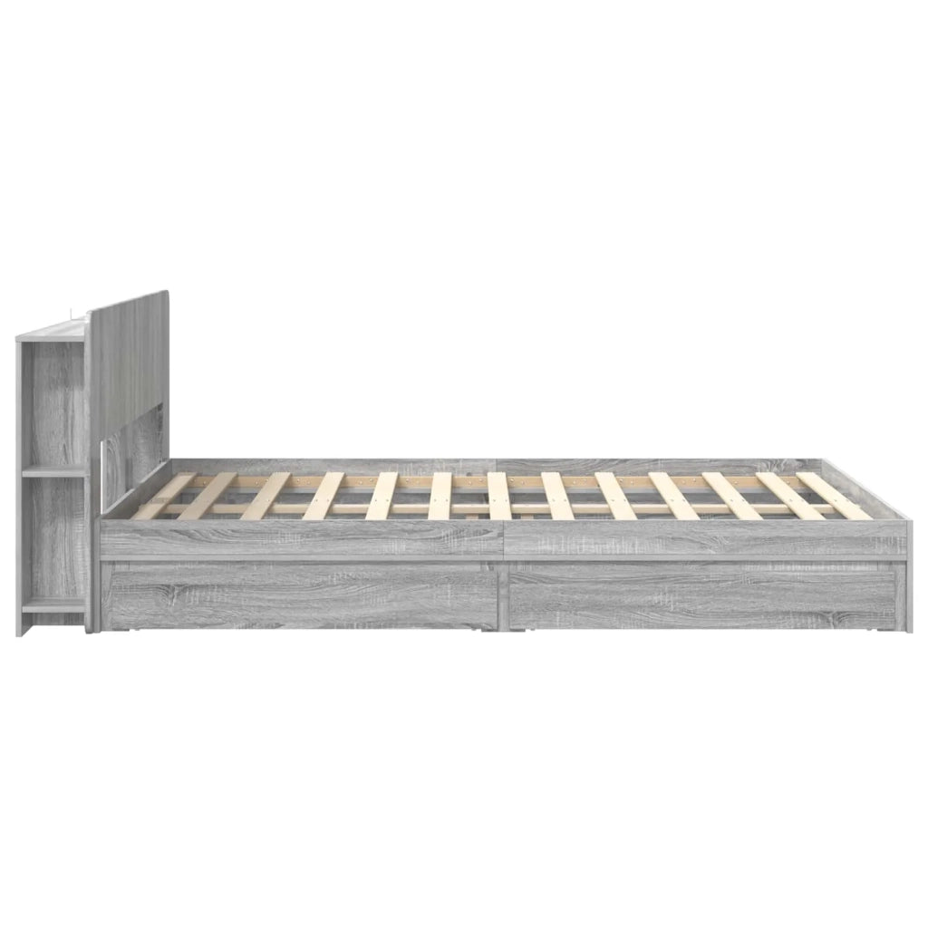 Telaio del letto con storage Sonoma grigio 140 x 200 cm 3433577