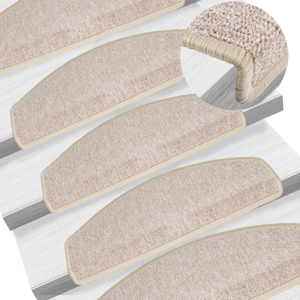 Tappetini per scale 10 pz 65x24x4 cm tortora semicircolari grandi 149763