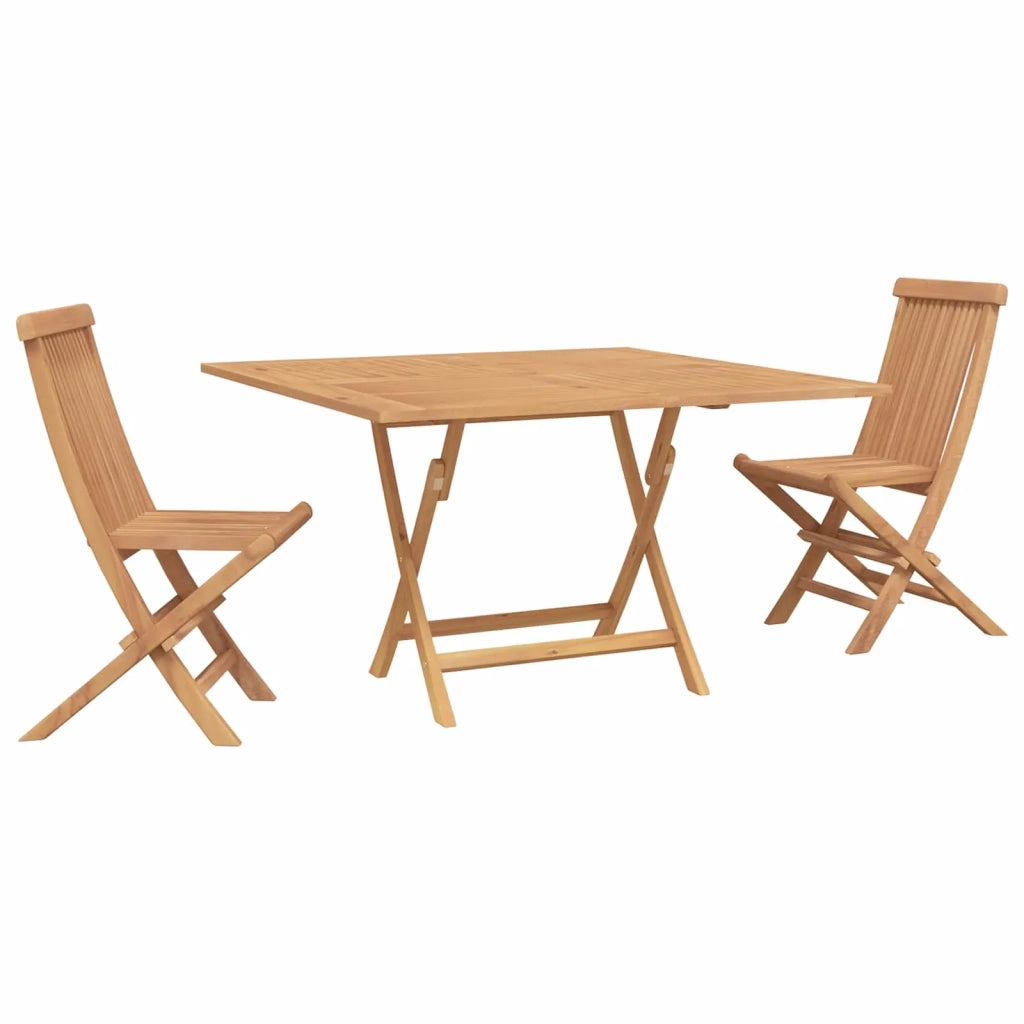 Set Bistro da Giardino 3 pcs Marrone Legno Teak Massello 3437358