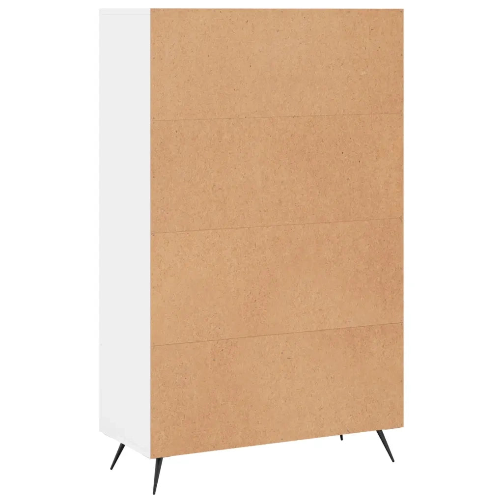 Credenza-Buffet-Armadio da cucina Bianca 69,5x31x115 cm in Legno Multistrato 974266