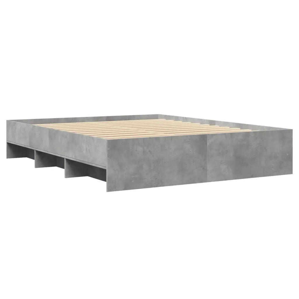Giroletto-Struttura Letto Grigio Cemento 150x200 cm in Legno Multistrato 767555