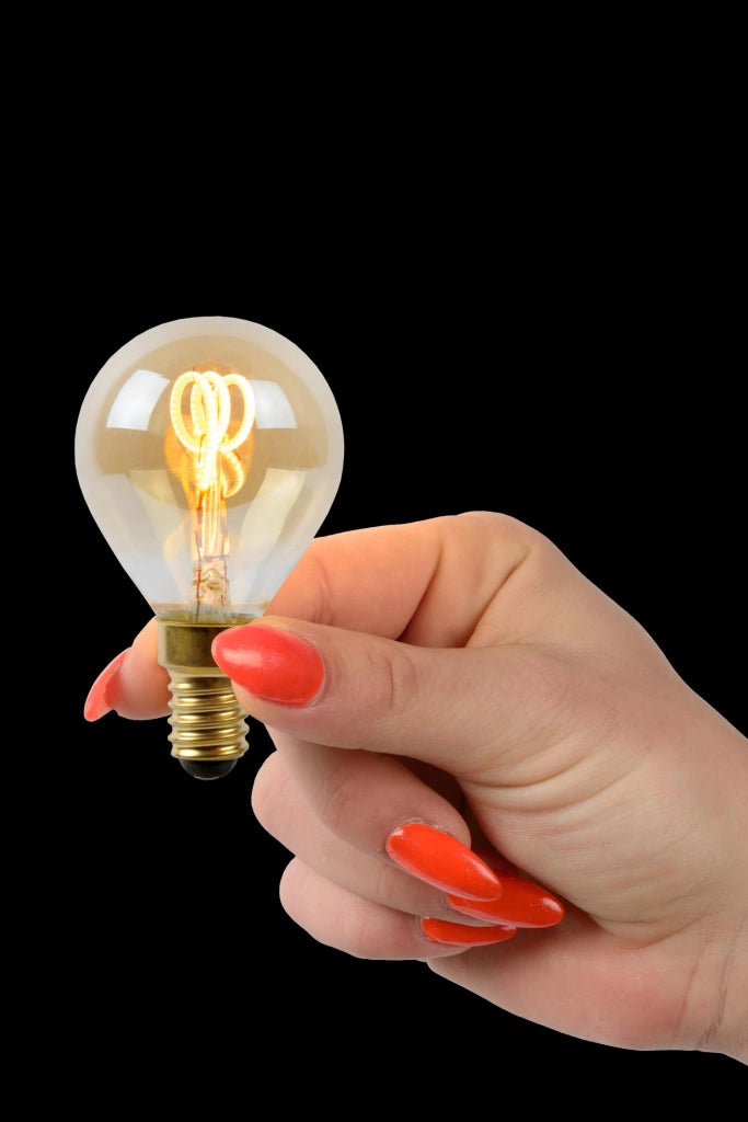 Lampadina LED filamento E14 3W ambra sfera Lucide