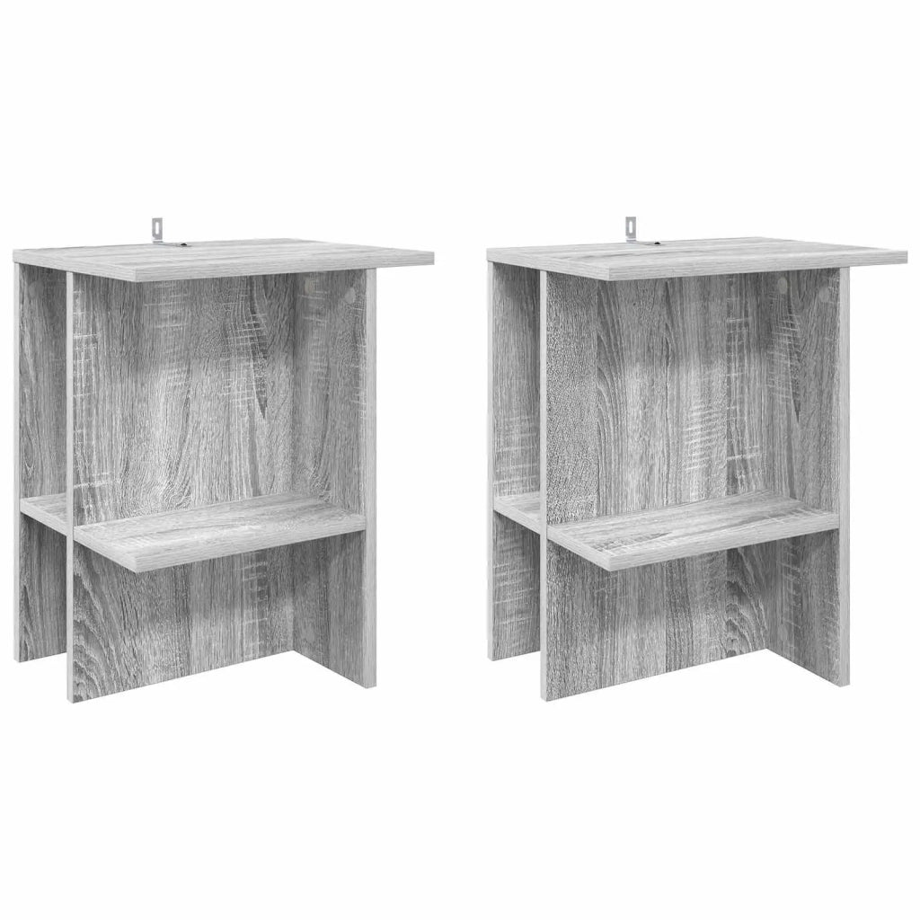 Tavolino da salotto 2 pz Grigio Sonoma 40 x 30 x 49 cm 8001074