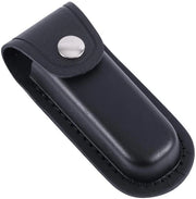 Porta-messaggio pieghevole nero - Portamessaggi pieghevole - Tasca portamessaggi - Adatto per bicicletta/camminata - Pelle - 12,3x5,2 cm