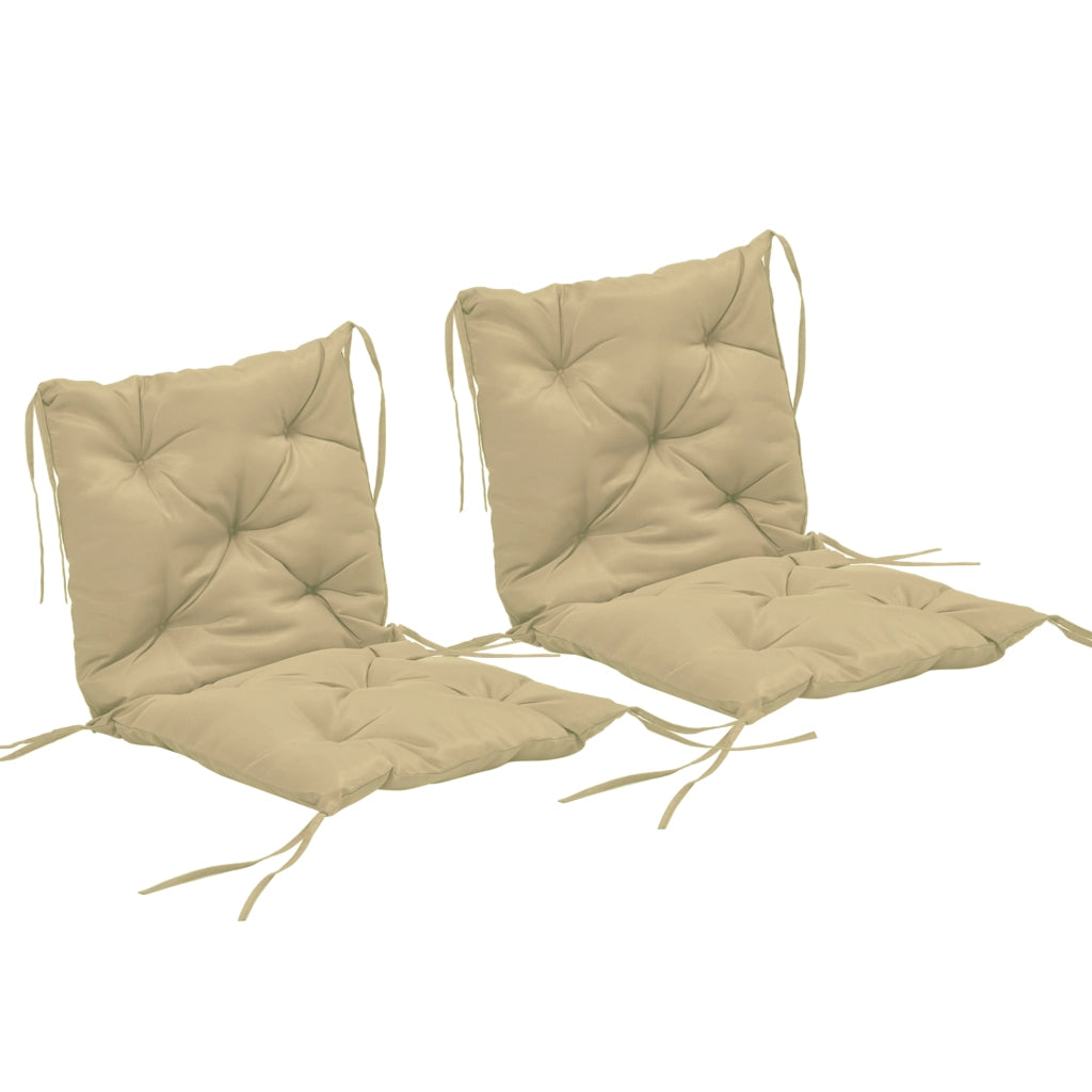 Cuscini per Sedie ¨C zephmum ¨C Set 2 Pezzi, 98x50 cm, Tessuto, Khaki