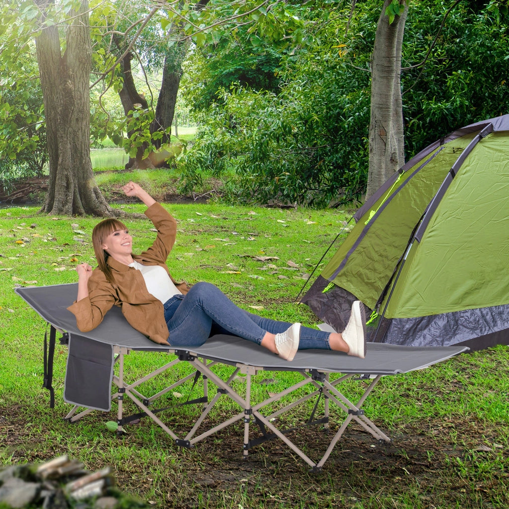 Letto da campeggio pieghevole ¨C Zephmum ¨C Grigio 190x68x52 cm