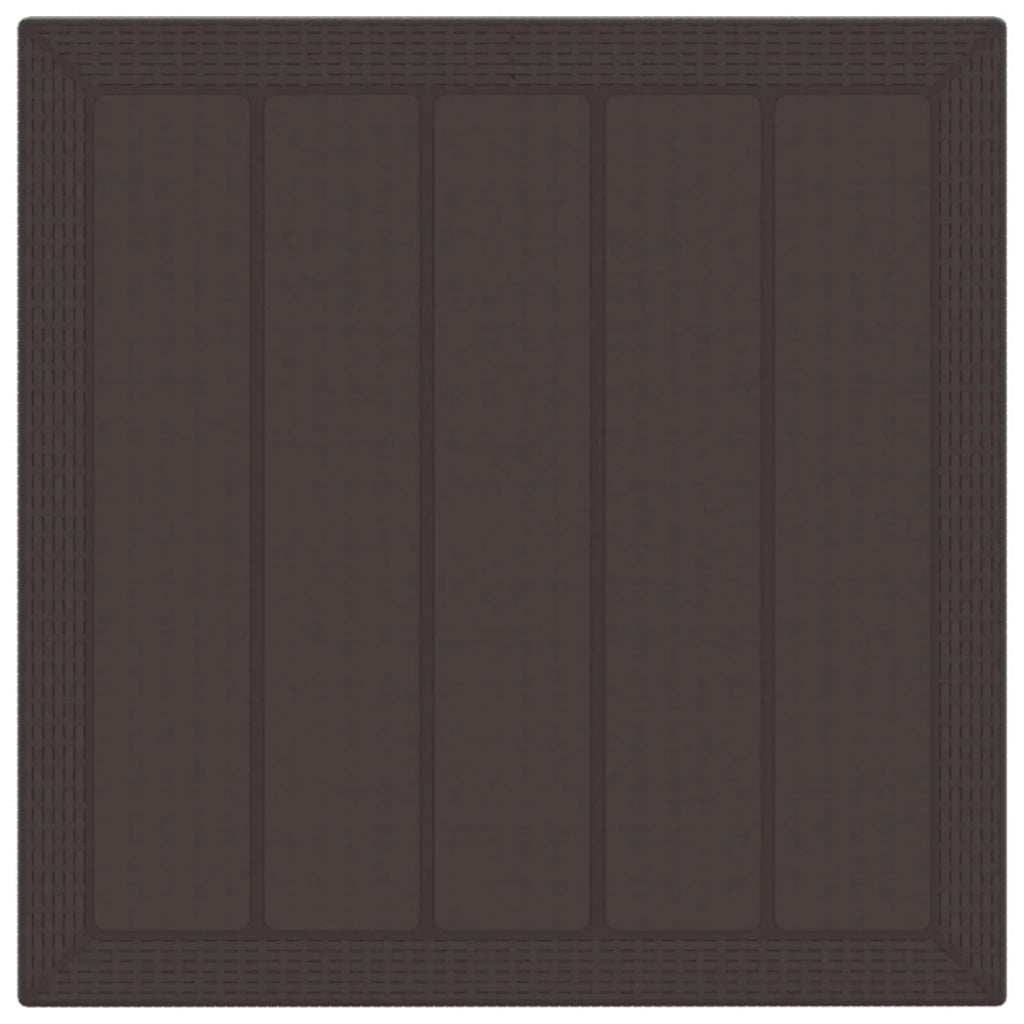 Set da Pranzo per Giardino 5 pcs Marrone Polipropilene