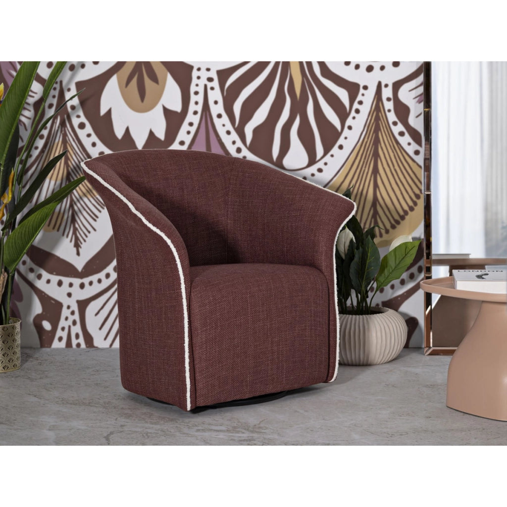 Poltrona VKH713, Bordeaux, Metallo, 80x83,5x66 cm