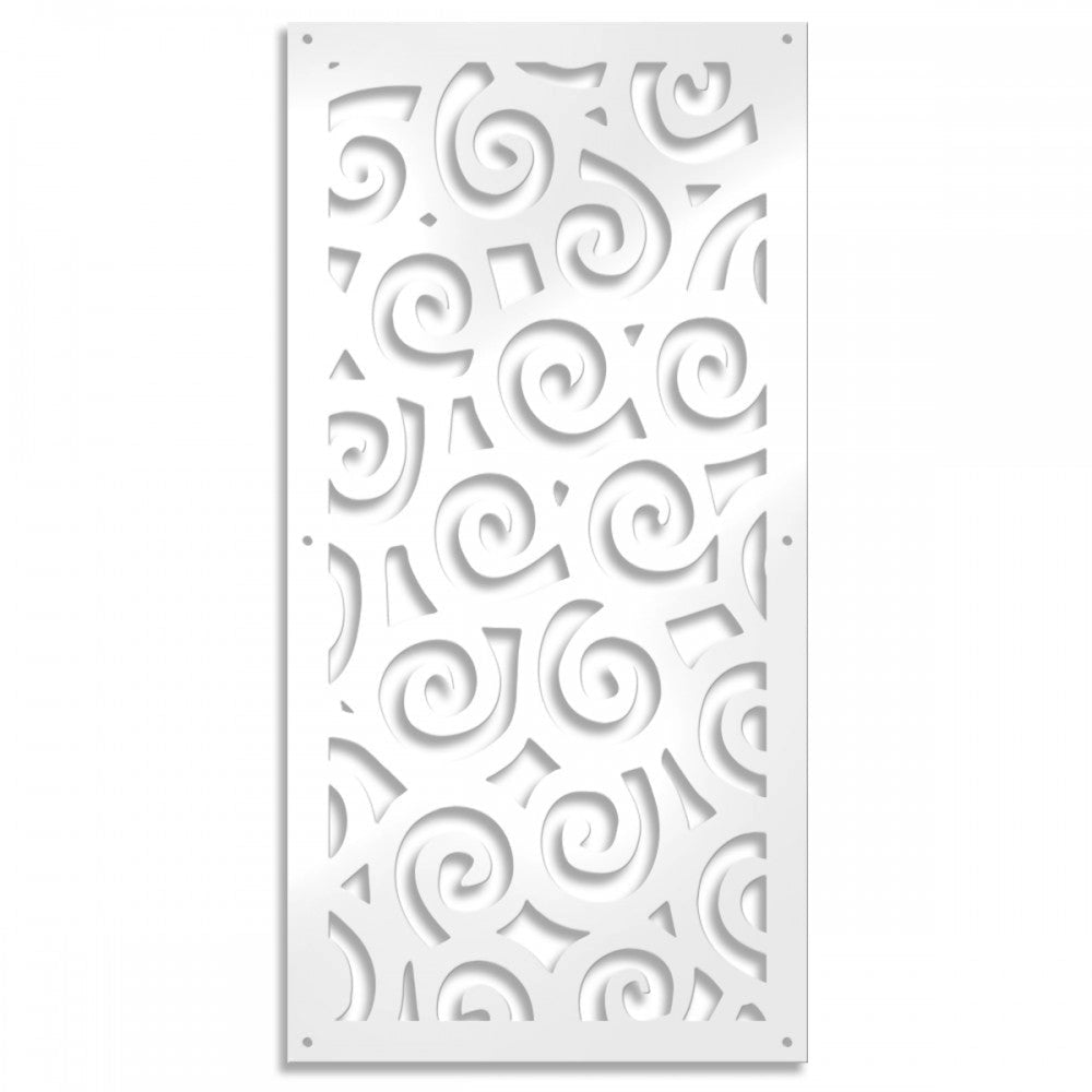 RICCI - Pannello Quadro arredo PVC traforato - PARASOLE Misura: 47x94 cm, Colore: bianco