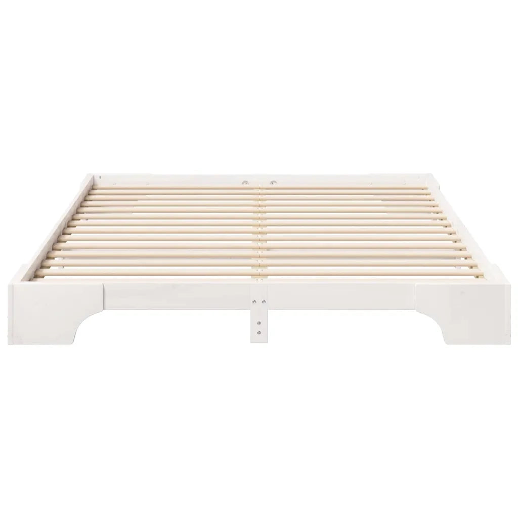 Struttura del letto Bianco 160 x 210 cm Pino massello