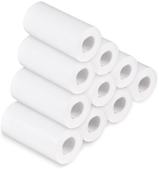 Papierrol Termica 56 Mm - Qualità Premium - Afdrukkwaliteit Chiara - Pulp di Legno Puro - 10 Rotoli - Adatto per Stampanti Etichette/Camere Instant - Carta di Stampatura
