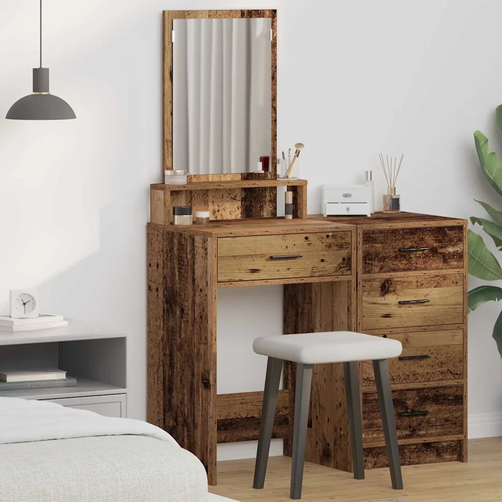Toeletta | Tavolo da Trucco con cassetto Legno vecchio 50 x 41 x 140 cm