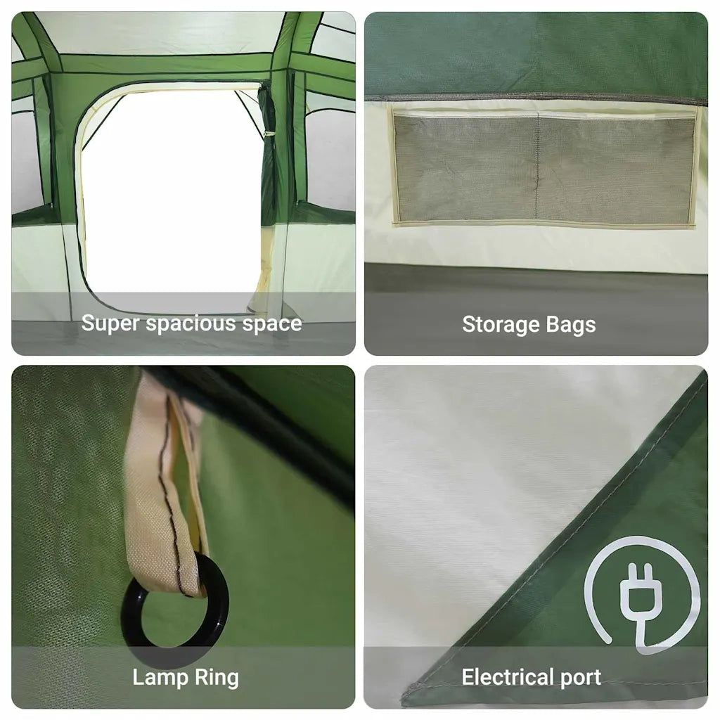 Tenda Familiare con tetto Bianco e Verde 435 x 255 x 216 cm 4100685