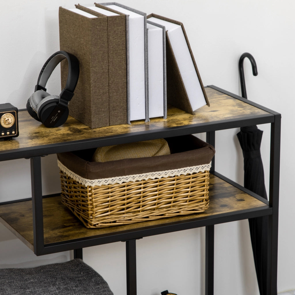 Tavolo console industriale con 4 ripiani ¨C Minimal ¨C 99.6x33.6x74 cm