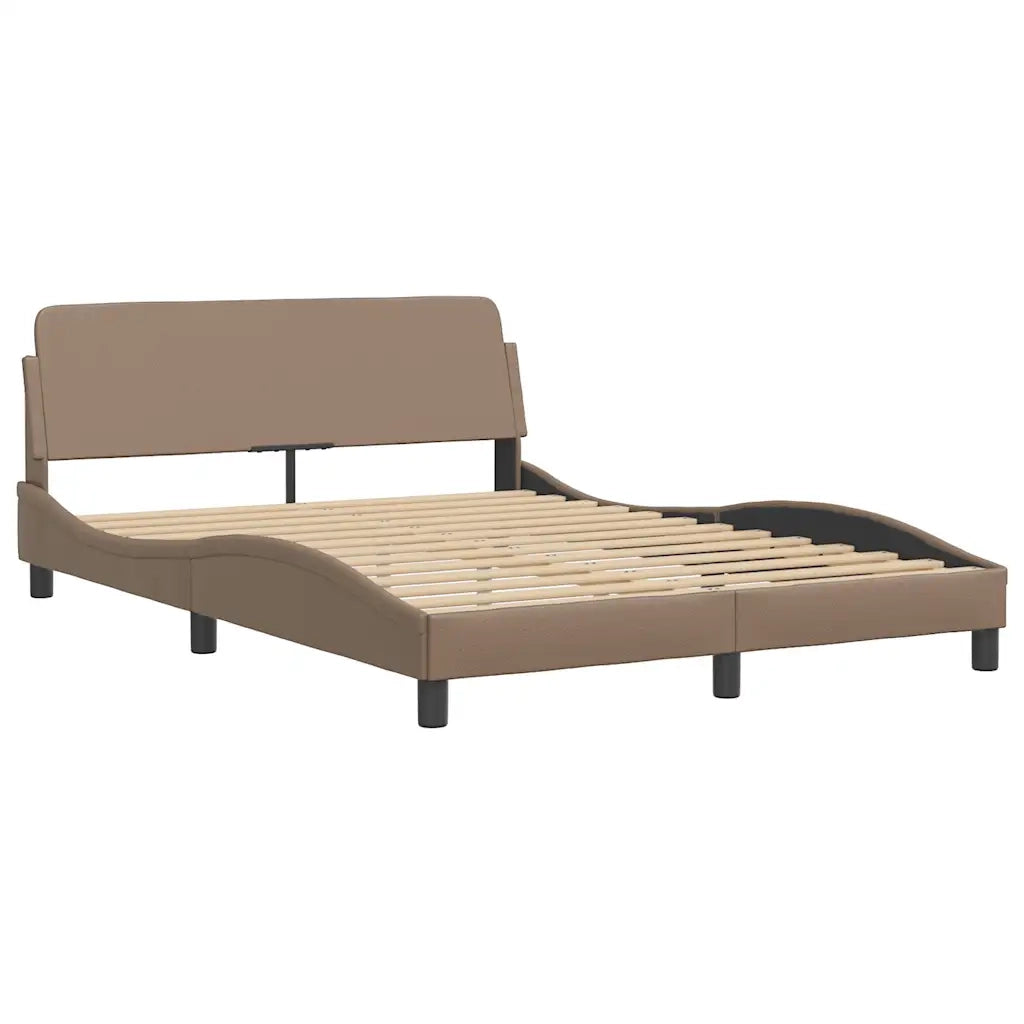 Letto matrimoniale | Letto per adulti | Giroletto con LED senza Materasso Hvar Cappuccino 140x190 cm