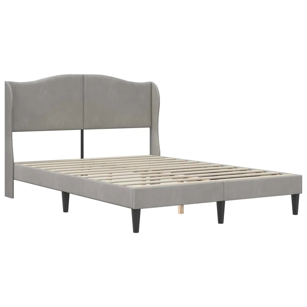 Struttura del letto Grigio Chiaro 120 x 200 cm Velluto 3415196