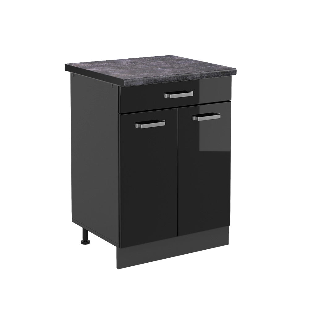 Vicco Base da cucina Nero lucido 60 cm , AP Antracite