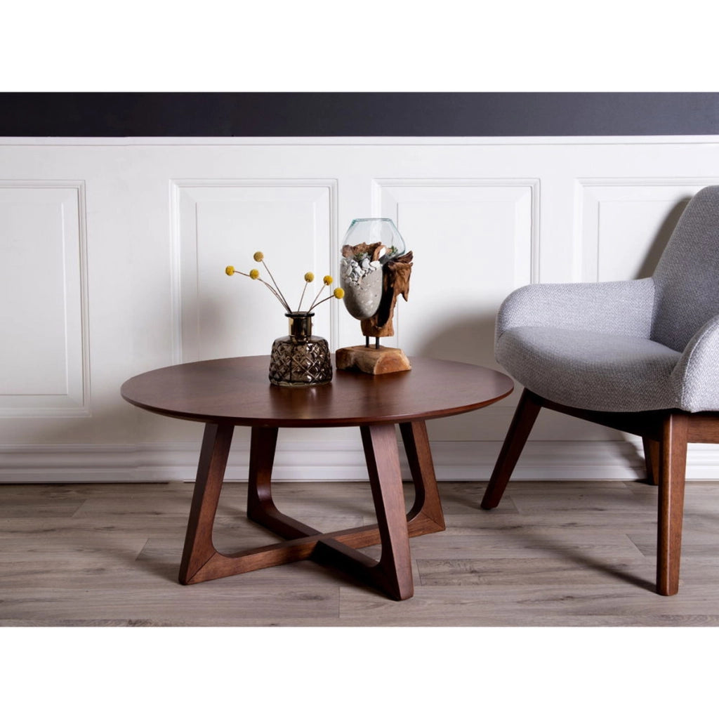 Tavolino Hellerup, Marrone, MDF, 75x75x36 cm