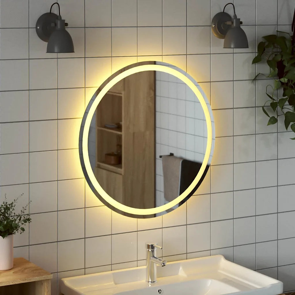 Specchio da Bagno | Specchio decorativo LED 70 cm Rotondo