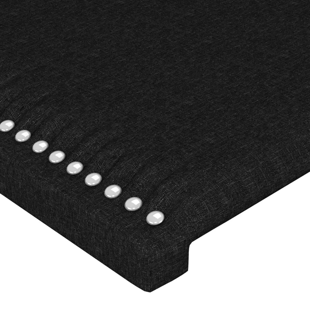Testiera | Testata a LED nero 93x16x118/128 cm in Tessuto