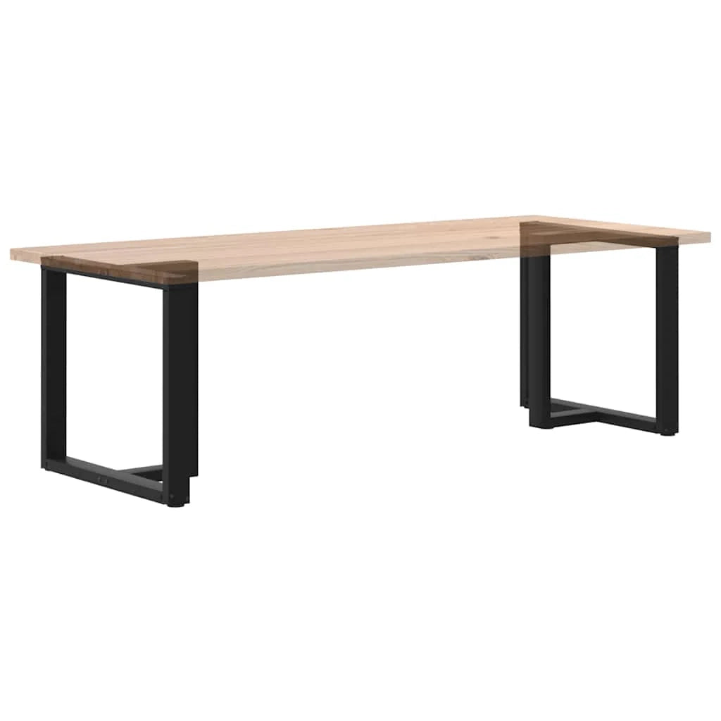 Set di 2 gambe regolabili a forma di T per tavolo da pranzo 80 x 35 x 72 cm design moderno acciaio nero 02_0057327
