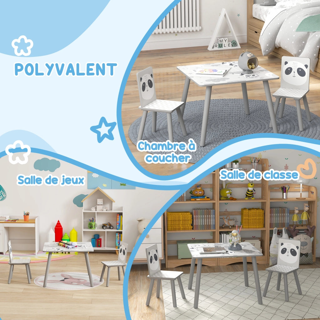 Tavolo e sedie per bambini ¨C Minimal ¨C grigio